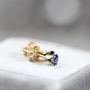 Blue Sapphire Stud Earrings In Silver Or Gold, thumbnail 4 of 12