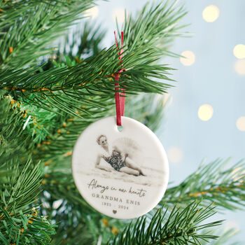 Personalised Memorial Photo Bauble, 2 of 5