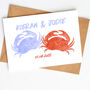 Crab Couple Personalised Card, thumbnail 1 of 3