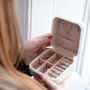 Personalised Name Floral Travel Jewellery Box, thumbnail 2 of 6