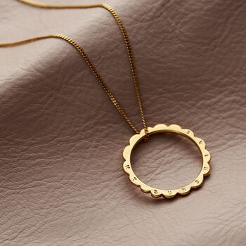 Personalised Scalloped Circle Necklace, 5 of 11