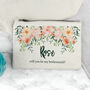 Personalised Floral Cotton Canvas Makeup Bag, thumbnail 4 of 8