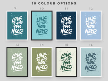 Love Is All You Need The Beatles, Song Lyrics Print, 9 of 10