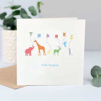 Personalised Thank You Cards With Animals, 4 of 4
