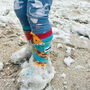 Squelch Transparent Wellies And Three Sock Set Giraffe, thumbnail 1 of 7