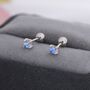Sterling Silver Moonstone Screw Back Earrings, thumbnail 7 of 12