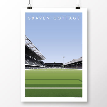 Fulham Fc Craven Cottage Hammersmith End Poster, 2 of 8