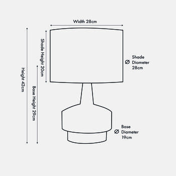 White And Wood Effect Textured Ceramic Table Lamp, 8 of 8