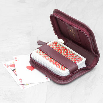 Personalised Luxury Soft Leather Playing Cards Case, 6 of 6
