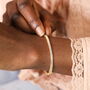 Baguette Crystal Tennis Bracelet In Gold Plating, thumbnail 3 of 4
