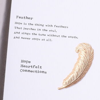 Brooch Gift Hope Feather, 4 of 4