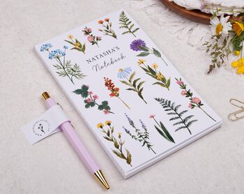 Personalised Lilac Wild Flower Desk Stationery Gift Box, 4 of 7