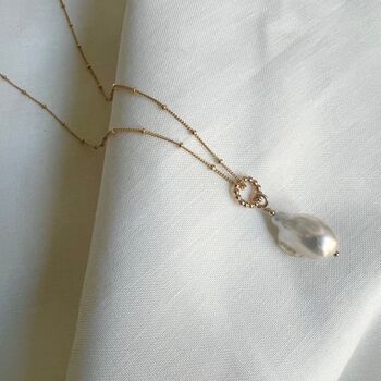 Baroque Pearl Long Necklace, 2 of 2