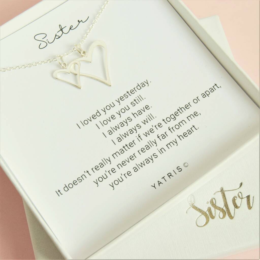 I Love You Sister Heart Necklace, 1 of 2