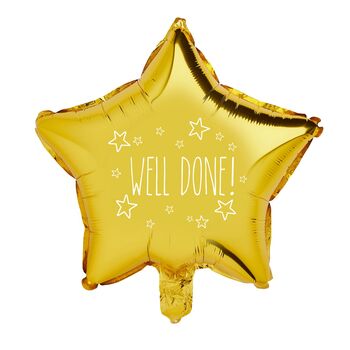 20' Well Done Gold Star Foil Balloon, 2 of 2