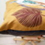 Golden Yellow Cushion 'Glide' Made From Vegan Suede, thumbnail 6 of 6