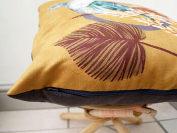 Golden Yellow Cushion 'Glide' Made From Vegan Suede, 6 of 6