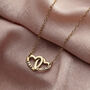 Personalised Double Heart Names Necklace, thumbnail 2 of 12