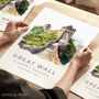 China Travel Print Of The Great Wall Of China, thumbnail 1 of 7