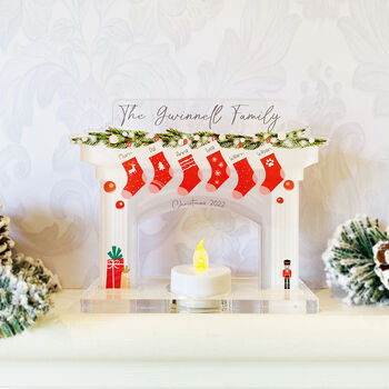 Personalised Christmas Fireplace Candle Decoration, 4 of 4