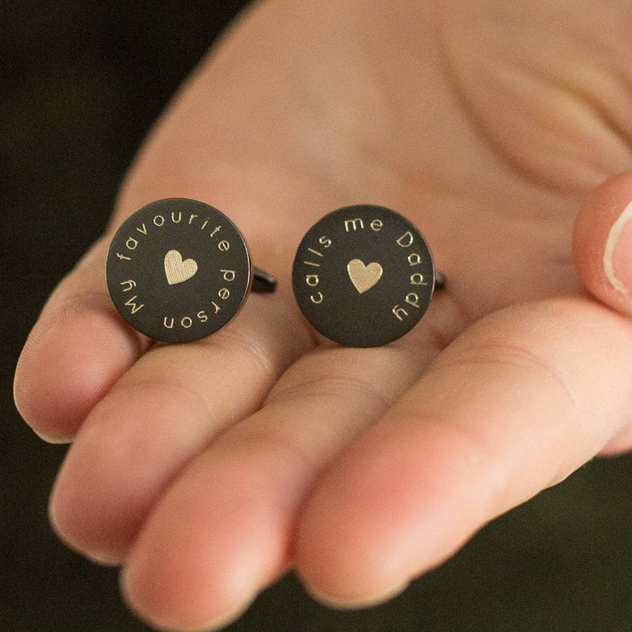 Image of 'My Favourite People Call Me Dad' Circle Cufflinks