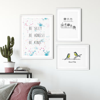 Positive Vibes Print, Be Silly Be Honest Be Kind, 2 of 6