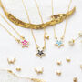 Gold Plated Enamel Star Initial Necklace, thumbnail 1 of 9