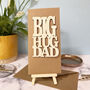 Big Hug Dad Wooden Words Keepsake Card, thumbnail 2 of 4