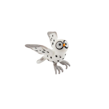 Artisan Glass Barn Owl In Gift Box | Collectable | Glass Animal | Home Decor, 3 of 5