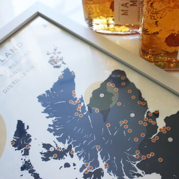 Scotland Whisky Regions And Distillery Map, 7 of 10