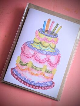 Bright Birthday Cake Birthday Card, 6 of 6