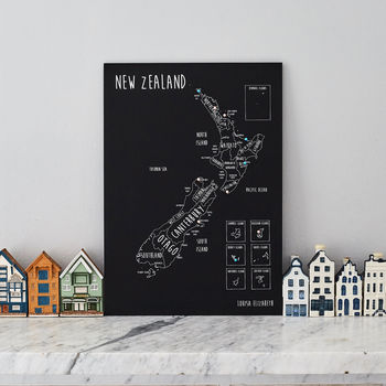 Personalised New Zealand Pin Board Map, 3 of 10