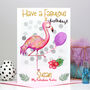 Personalised Flamingo 'Fabulous' 40th Birthday Card, thumbnail 2 of 6