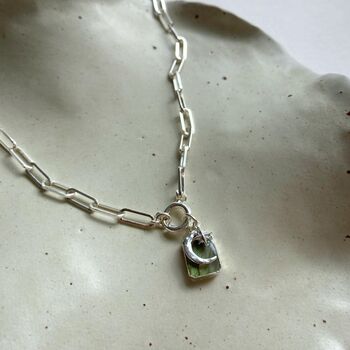 Labradorite, Moon And Star Paperclip Chain Necklace, 6 of 9