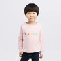 'Happy' Embroidered Children's Sweatshirt, thumbnail 5 of 12