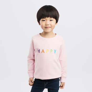 'Happy' Embroidered Children's Sweatshirt, 5 of 12
