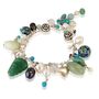Turquoise Gemstone Charm Necklace And Bracelet Jewellery Set On Sterling Silver, thumbnail 5 of 8