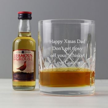 Engraved Crystal Glass And Favourite Spirit, 2 of 6