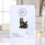 Floral Black Cat Enamel Pin Badge, Friendship Jewellery Gift, Botanical Cat Brooch, Unusual Gift, thumbnail 1 of 8
