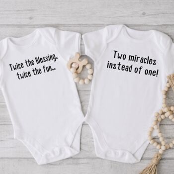 Twice The Blessings Twice The Fun Twin Baby Gifts, 4 of 7