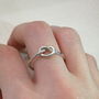 Rose Gold Proposal Love Knot Ring, thumbnail 7 of 9