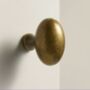 Antique Brass Egg Knob With Backplate, thumbnail 4 of 5