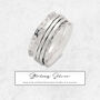 Personalised Sterling Silver Triple Spinner Ring, thumbnail 7 of 9