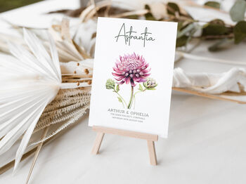 Flower Themed Wedding Table Numbers, 2 of 9