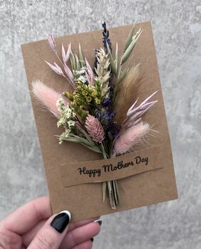 Happy Mothers Day Card With Dried Flowers, 2 of 4