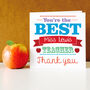 Personalised Best Teacher Card, thumbnail 4 of 4