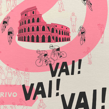 Giro Poster, Cycling Grand Tour Art Print, Gift For Bike Fan, 4 of 8