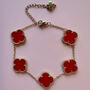 Four Leaf Clover Bracelet In Rainbow Of Colours, thumbnail 3 of 10