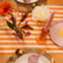 Soft Cotton Linen Napkins With Embroidery Pink/Orange • Set Of Six, thumbnail 2 of 6