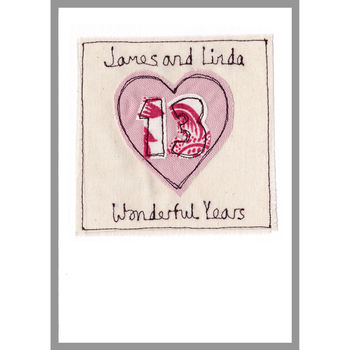 Personalised Heart Wedding Anniversary Card, 8 of 12